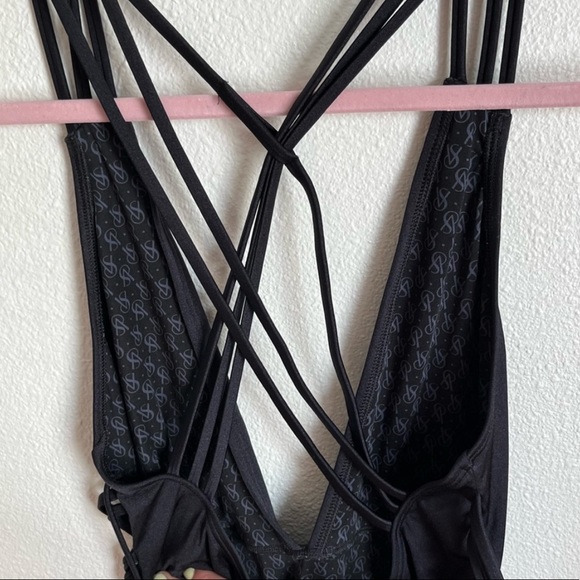 Victoria's Secret / Black Strappy One Piece Swimsuit - Picture 3 of 6